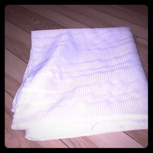 White shower curtain